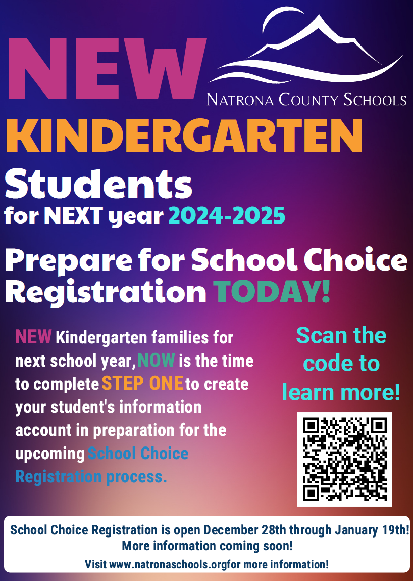 New Kindergarten Student Information flyer
